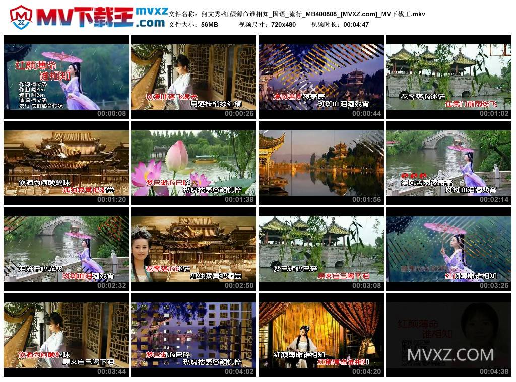 何文秀-红颜薄命谁相知_国语_流行_MB400808